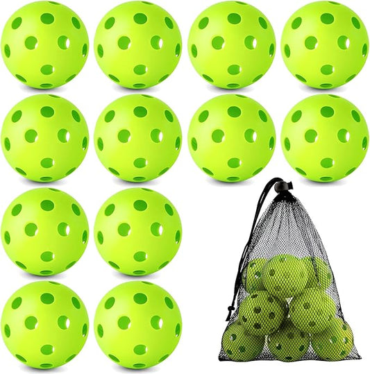 Coopay 12/50/100 Pack Baseball Practice Balls Plastic Training Balls Lightweight Hollow Softballs with a Drawstring Bag for Hitting, Baseball Training Indoor Outdoor Use
