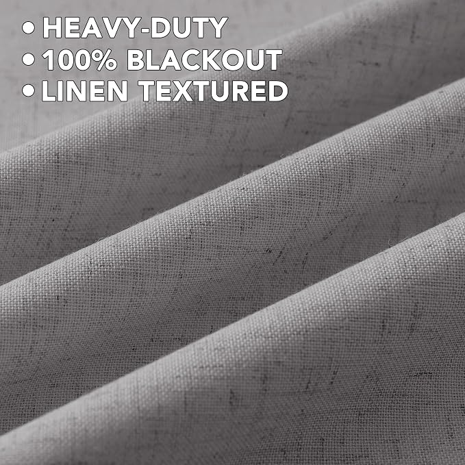 H.VERSAILTEX Linen Curtains 100% Blackout Curtains - Image 5