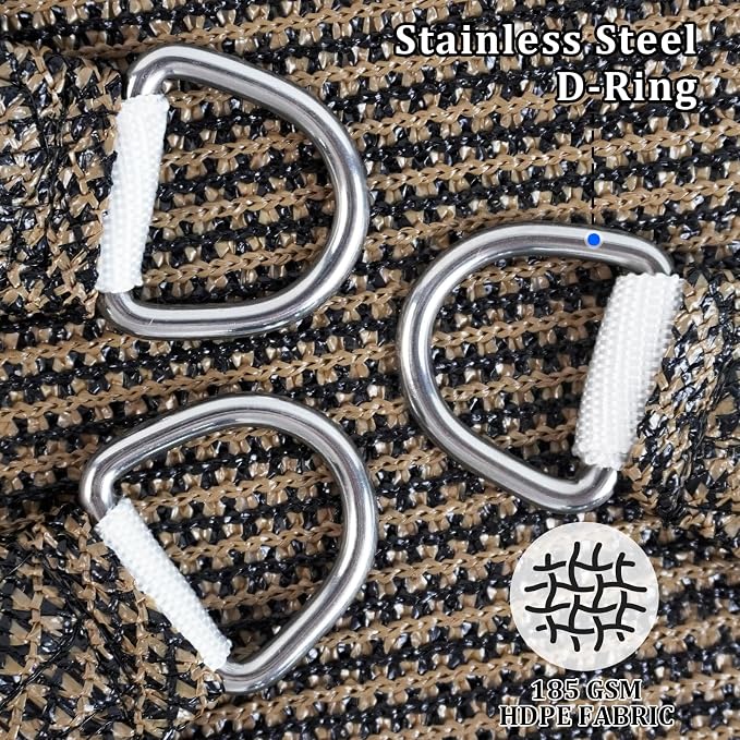 Shade&Beyond Custom Sun Shade Sail 13'x13'x13' Triangle Sun Sail Shades Patio - Image 4