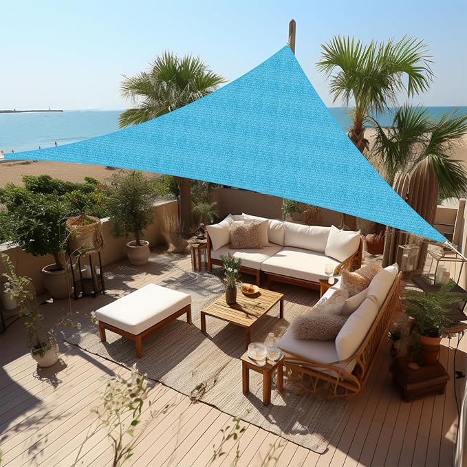 Shade&Beyond Custom Sun Shade Sail 11'x14'x17.8' Triangle Sun Sail Shades Patio by ShadeBeyond