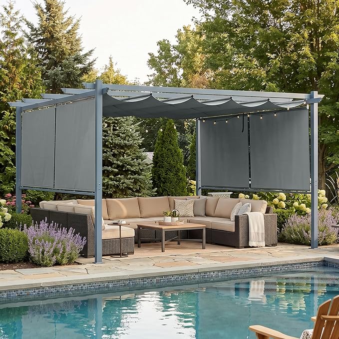 10 x 13 ft Outdoor Pergola by Aoodor