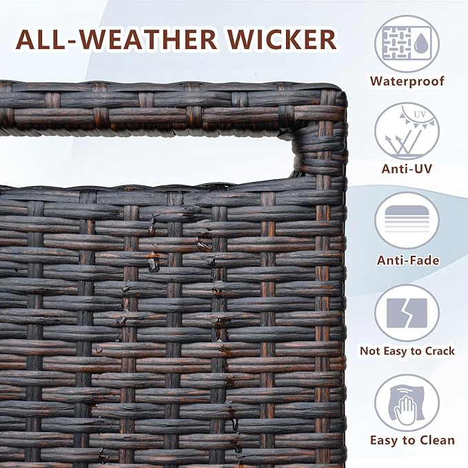Outdoor Recliner, Aluminum Frame Patio Chaise Lounge Chairs - Image 7