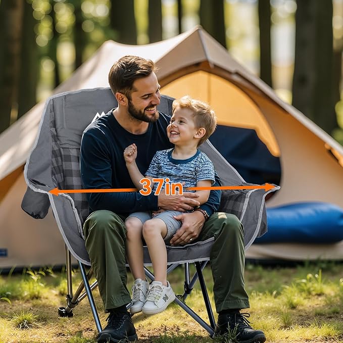 Huskfirm Oversized Camping Chair, Padded Camping Chairs Support 450LBS - Image 4