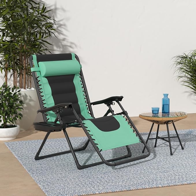 Best Choice Products Oversized Padded Zero Gravity Chair, Folding Outdoor Patio - Image 2