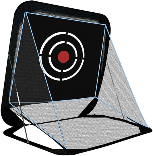 Pop-Up Golf Hitting Net - 8x7x7ft Heavy Duty Portable Driving Practice Equipment for Backyard Indoor Outdoor with Target & Carry Bag