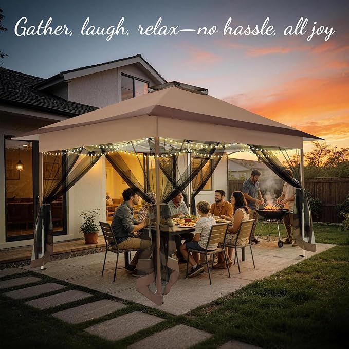 C0BIZI Gazebo 10x15 Pop up Canopy, Gazebos on Clearance-Canopy Tent - Image 5