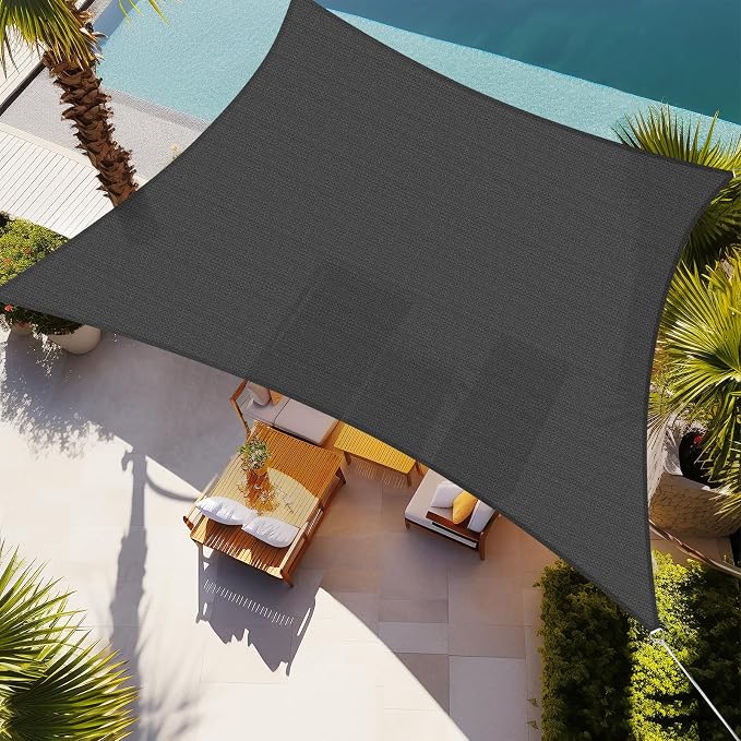 Shade&Beyond 7'x12' Sun Shade Sail Canopy Rectangle, UV Block Breathable Curved by ShadeBeyond