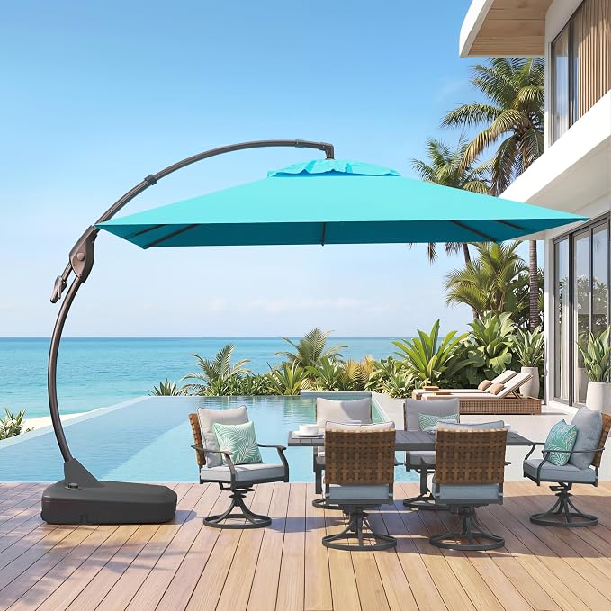 Grand patio 10x10 FT Sunbrella Cantilever Square Umbrella by GrandPatio