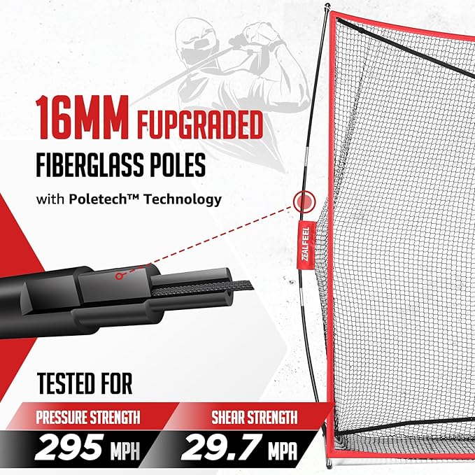 Golf Net, 10x7ft Practice Net with Chipping Net, Foldable Mat, Silk Target, 8 Tees, 6 Balls, Carry Bag, Golf Hiting Nets for Backyard Driving Chipping Indoor Outdoor Use
