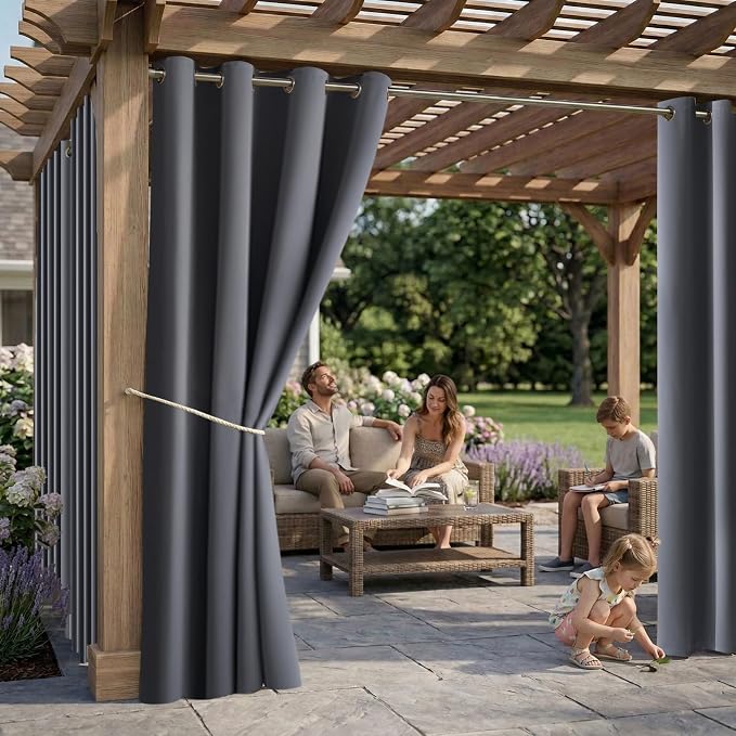 Waterproof Outdoor Curtain W52 x L84 - Image 2