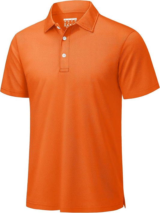 TACVASEN Mens Golf Shirt Dry Fit Mens Polo Shirts Short Sleeve Performance Golf Polos for Men with Collar Work Shirts