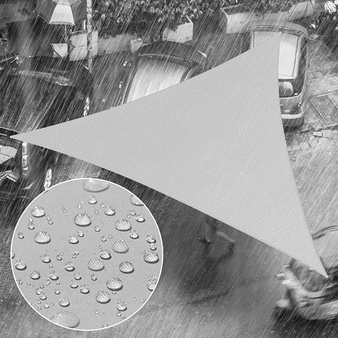Royal Shade 14' x 24' x 27.8' Grey Triangle Waterproof Sun Shade Sail Order to by RoyalShade