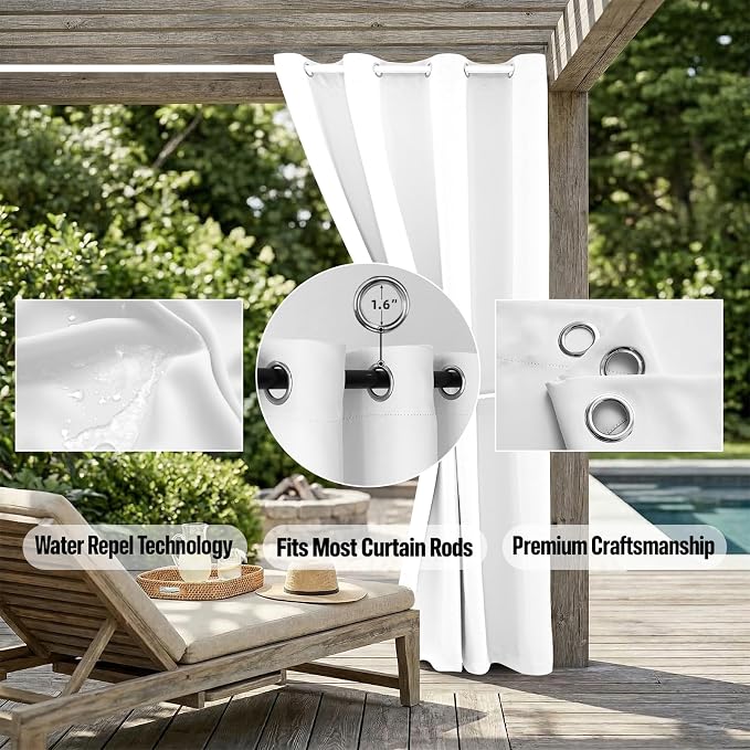 Waterproof Outdoor Curtain W105 x L108 - Image 5