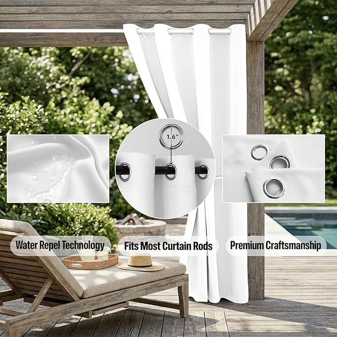 Outdoor Indoor Curtains W52 x L132 - Image 5