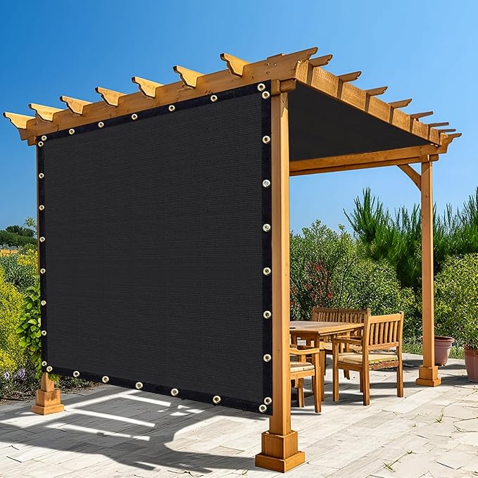 Amagenix 90% Shade Fabric 17'X 18' Black Sun Shade Cloth by Amagenix
