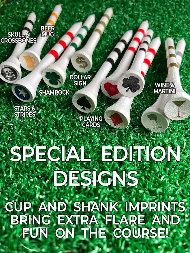 PrideSports 3-1/4" Playing Card Tees, White (PS31445C)