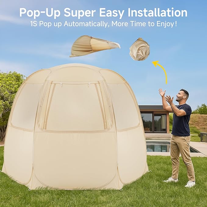 Alvantor Pop Up Screen House Tent, Instant Outdoor Gazebo - Image 4