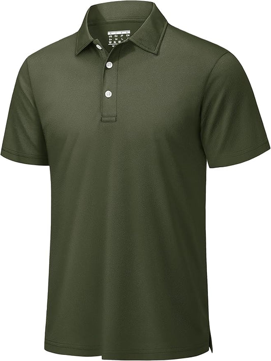TACVASEN Mens Golf Shirt Dry Fit Mens Polo Shirts Short Sleeve Performance Golf Polos for Men with Collar Work Shirts