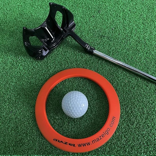 MAZEL Golf Putting Cup/Ring for Training Aid Indoor & Outdoor - All-Direction Practice Hole Putting Accuracy Trainer