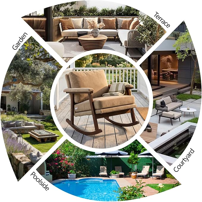 Outdoor Patio Rocking Chairs - Image 7