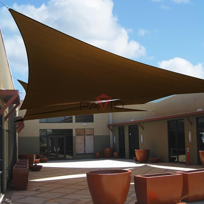 Patio Paradise 6' x 6' x 5'10" Sun Shade Sail Triangle Canopy, Permeable Shade - Image 5
