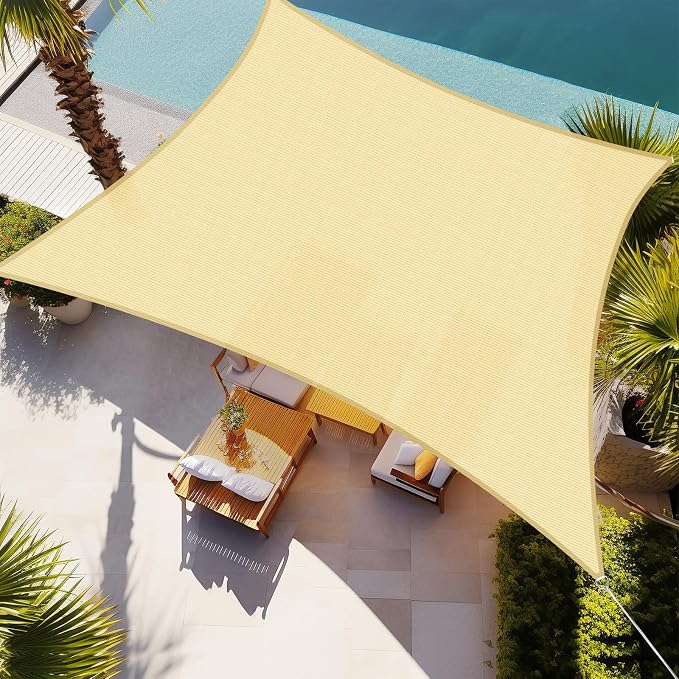 Shade&Beyond 12'x14' Sun Shade Sail Canopy Rectangle, UV Block Breathable by ShadeBeyond