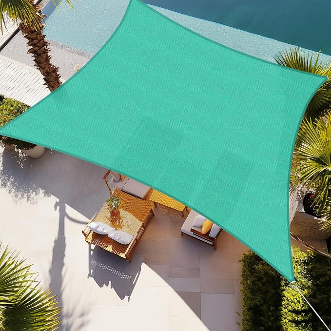 Shade&Beyond 4'x4' Sun Shade Sail Canopy Rectangle, UV Block Breathable Curved by ShadeBeyond