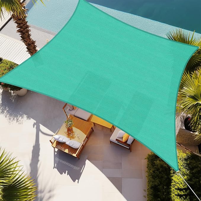 Shade&Beyond 14'x14' Sun Shade Sail Canopy Rectangle, UV Block Breathable by ShadeBeyond