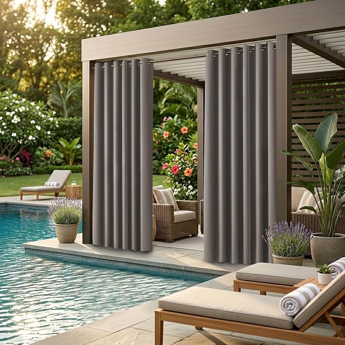 Waterproof Outdoor Curtain W84 x L84 - Image 2