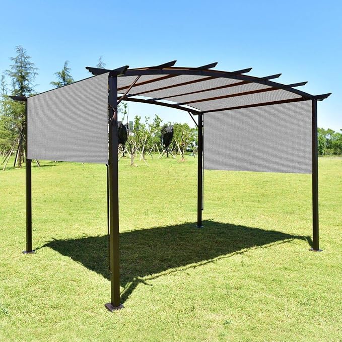 Eden's Decor Straight Flat-Edged 5' x 19' Grey Sun Shade Sail Rectangular - Image 6