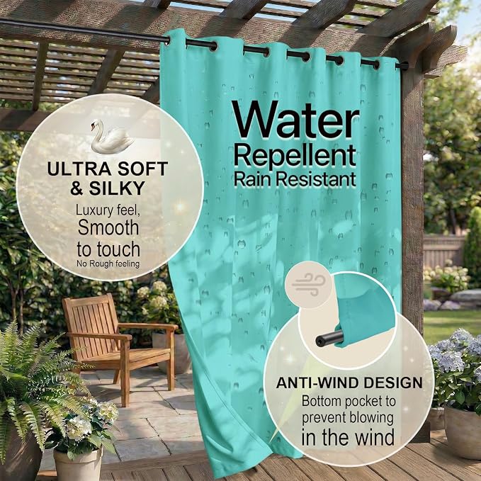 Outdoor Indoor Curtains W52 x L108 - Image 4