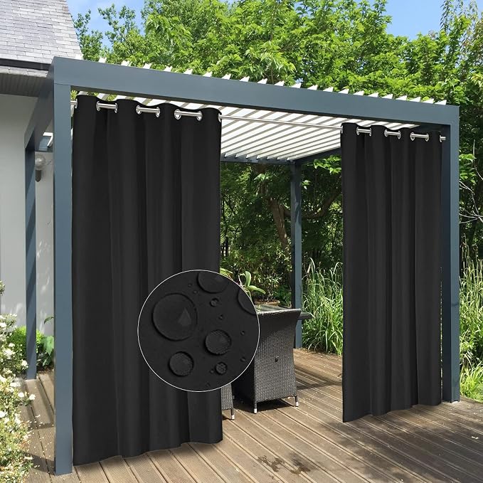 Easy-Going 100% Waterproof Outdoor Curtains 54x96 inch, Gazebo and Pergola 2 by Easy-Going