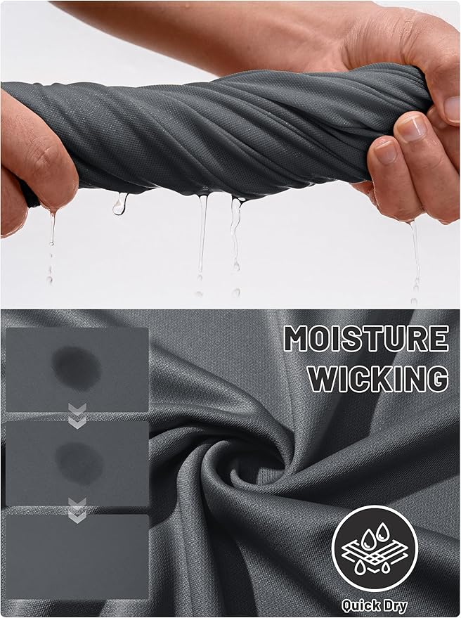 TACVASEN Mens Polo Shirts Short Sleeve Dry Fit Performance Breathable Golf Shirt with Collar Tennis Casual Business Work