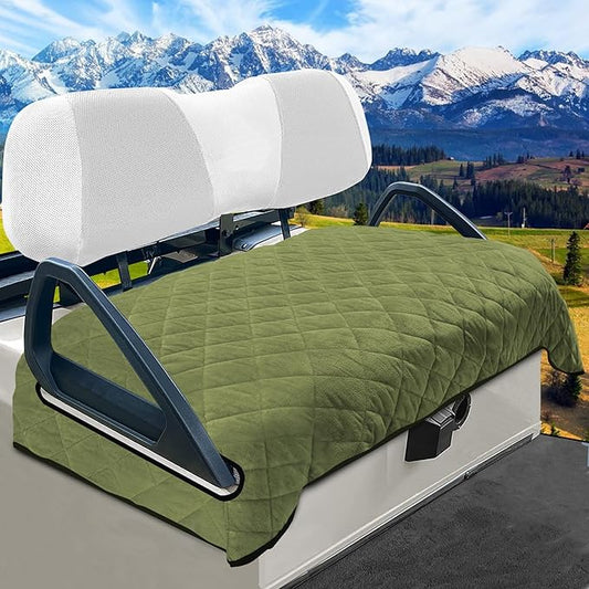YOKYHOM Golf Cart Seat Covers, Golf Cart Seat Towel Blanket, Short Plush Surface, Soft and Comfortable, Suits EZGO, Yamaha, Club Car and Other 2-Seat Golf Carts, 51"x 30.5", Grass Green
