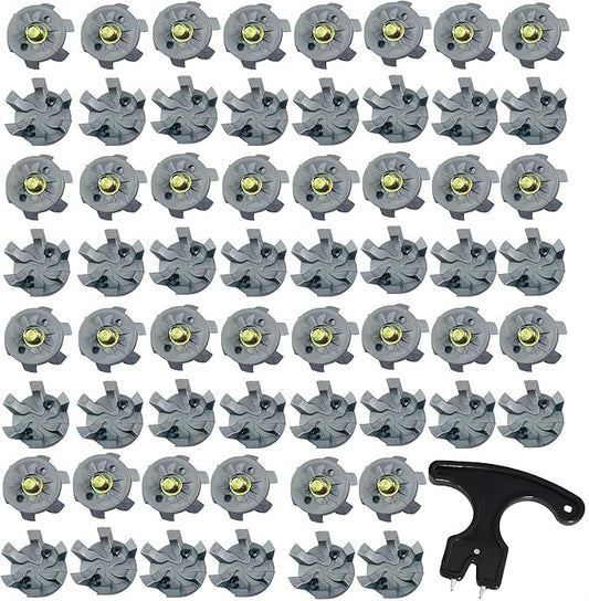 30Pcs Golf Spikes Golf Shoe Spikes Replacements with 1 Cleats Spanner,Footjoy Spikes Replacement Golf Cleats for Any Shoe,for Cricket Shoe Player