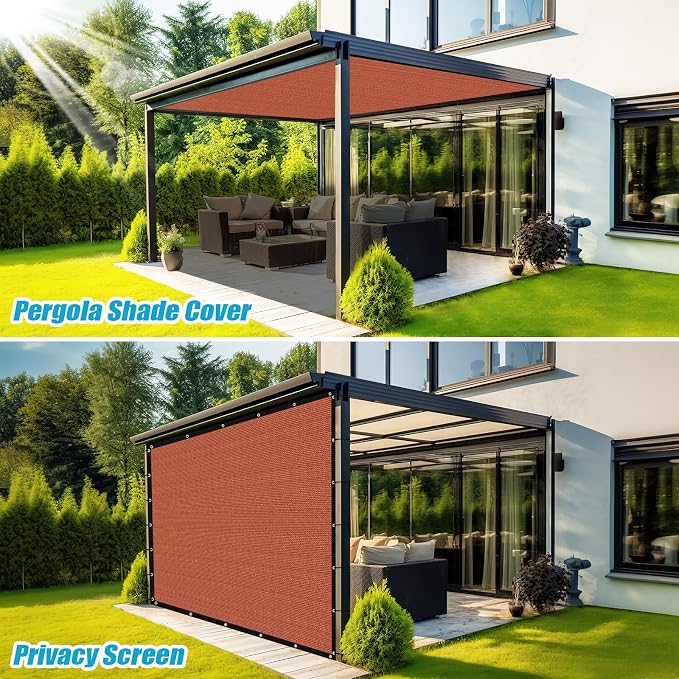 Amagenix 90% Pergola Shade Cover 4' X 12' Sun Shade Cloth - Image 5