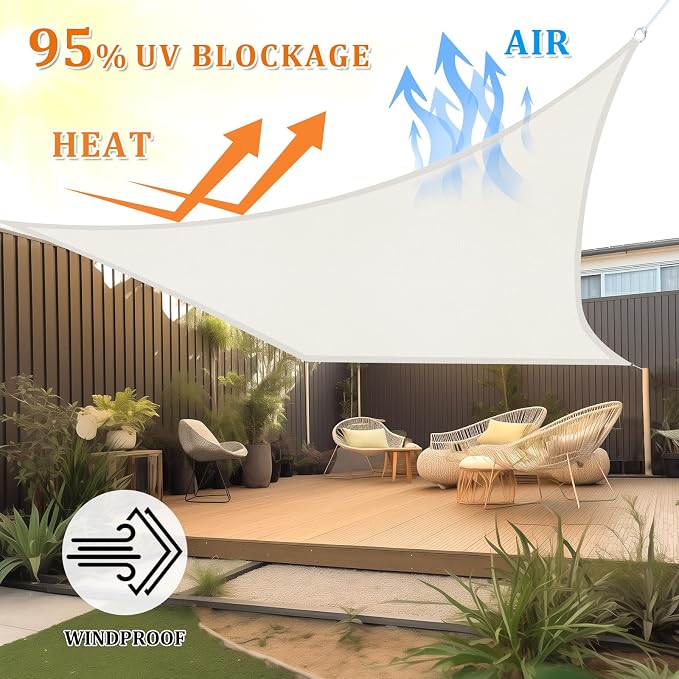 Shade&Beyond 18'x28' Sun Shade Sail Canopy Rectangle, UV Block Breathable - Image 2