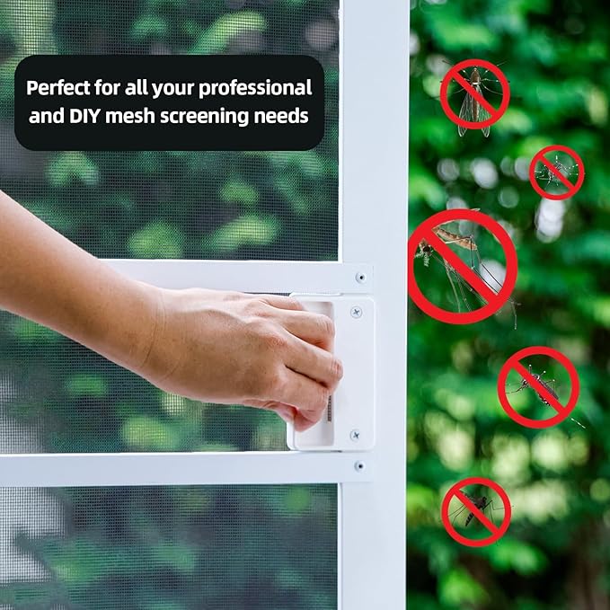 Fiberglass Window Screen Mesh Roll - 48"x100', Easy-to-Cut Screen Door Mesh for Windows, Pool, Porch Durable Mesh Replacement Option