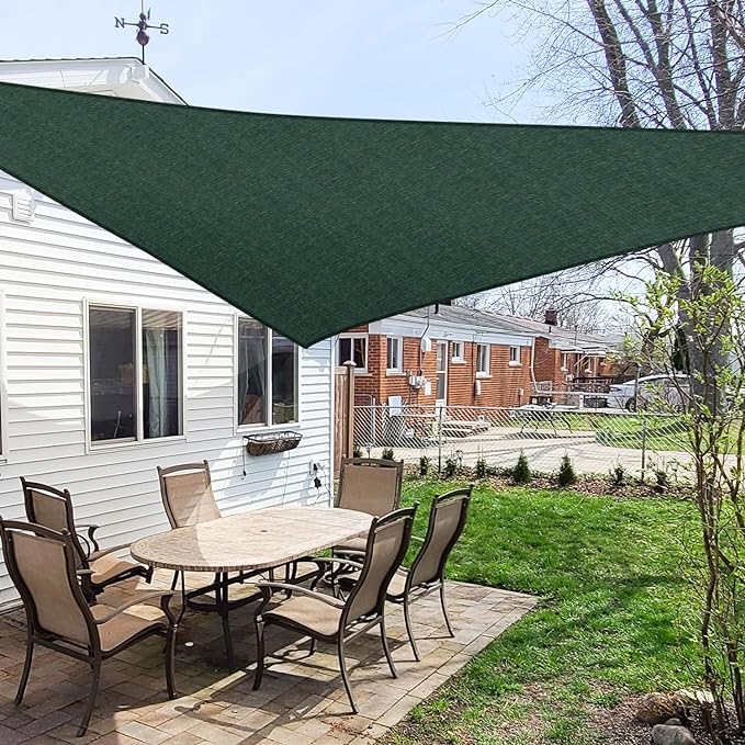 Windscreen4less 9' x 9' x 9' Sun Shade Sail Triangle Outdoor Canopy Cover UV by Windscreen4less