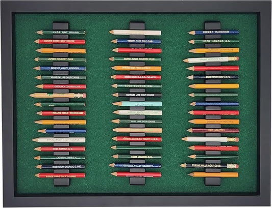 18hills Premium Wood Golf Pencil Case Holder Display - Holds 51 Pencils - Perfect Golf Gift