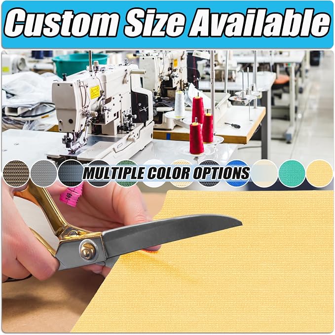 Amagenix 90% Shade Fabric 15'X 21' Sand Sun Shade Cloth - Image 2