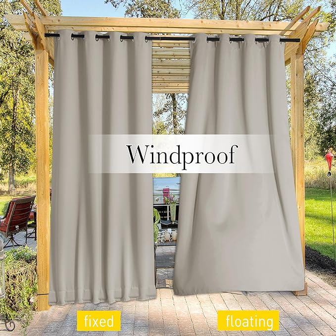 NICETOWN 2 PCs Waterproof Outdoor Curtains - Image 5