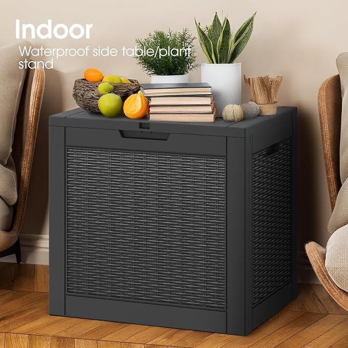 29 Gallon Outdoor Storage Box, Resin Deck Boxes Indoor and outdoor, Waterproof - Image 6