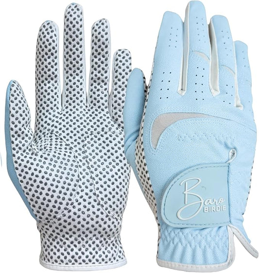 Golf Gloves Both Hands Women's 1 Pair Lightweight Non-Slip Silicone Extra Grip All Weather Girls Ladies Sports Tennis