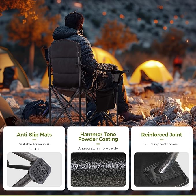 ALPHA CAMP Oversized Fully Padded Camping Chairs - Image 8