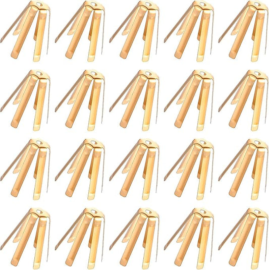 20-Pack Universal Golf Shaft Adapter Shims Accessories, Adjustable 6 Legs Brass Golf Shaft Adapter Ferrules Shims Fits Ferrules .335 .350 .355 .370 for All Golfs Club Shafts