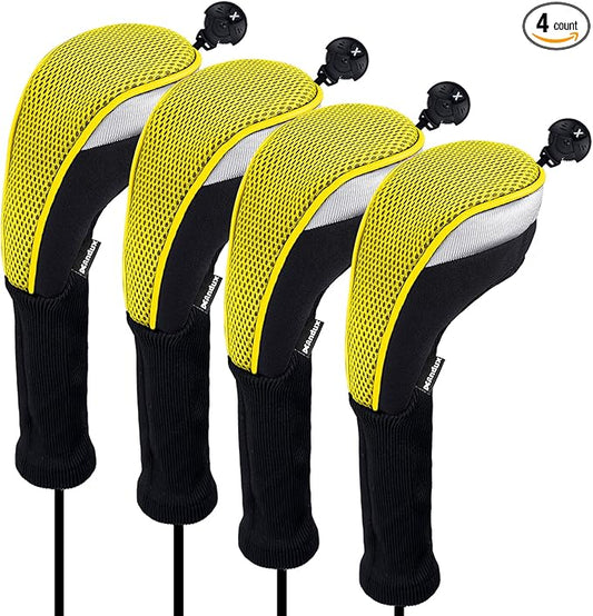 Andux 4pcs/Pack Long Neck Golf Hybrid Club Head Covers Dial No. Tag CTMT-02
