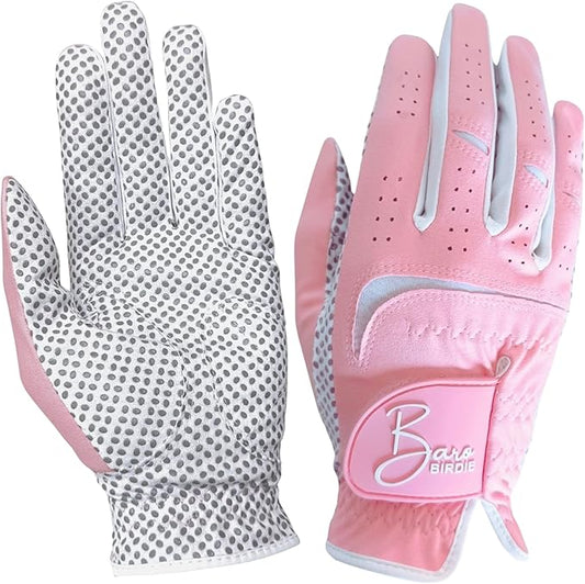 Golf Gloves Both Hands Women's 1 Pair Lightweight Non-Slip Silicone Extra Grip All Weather Girls Ladies Sports Tennis