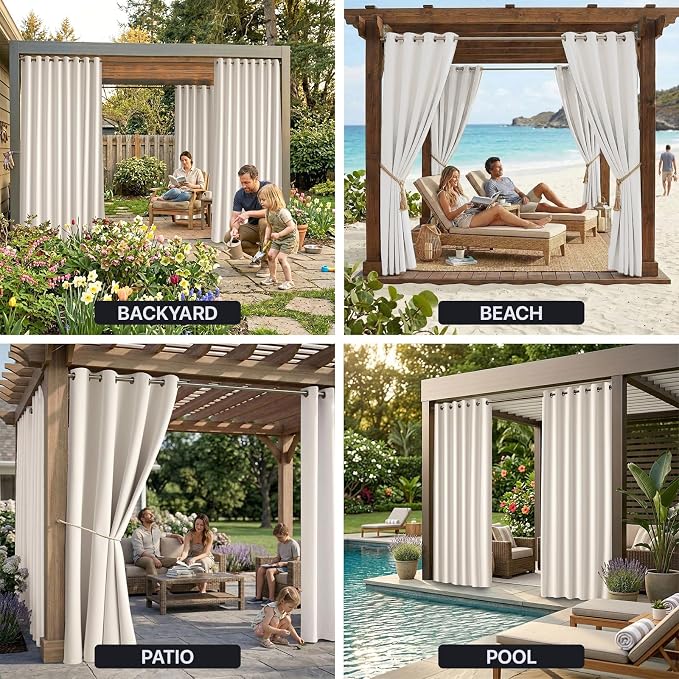 Waterproof Outdoor Curtain W105 x L84 - Image 9