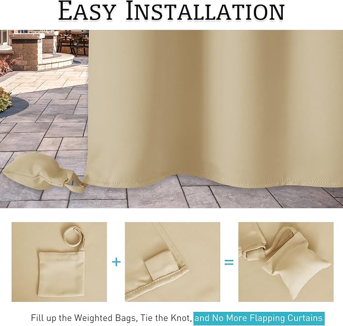 RYB HOME Extra Wide Outdoor Curtains - Image 5